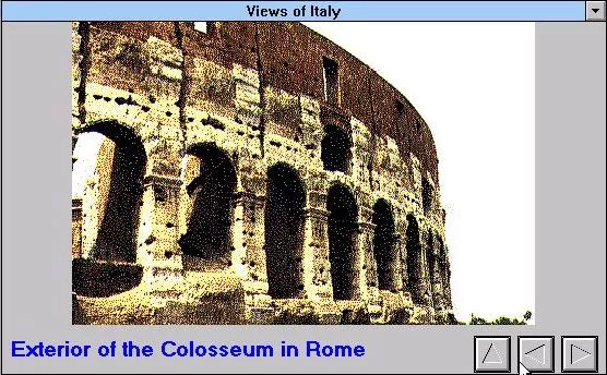 EZ Language: Italian Windows 3.x Between sections there are pictures or bits of general information, this is a picture