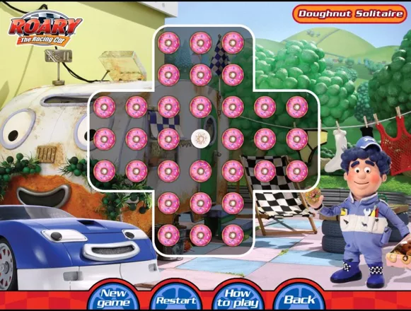 Roary The Racing Car: Pitstop Puzzles Windows Doughnut Solitaire: There are two levels of play in this mini game, this is NOT the easy level