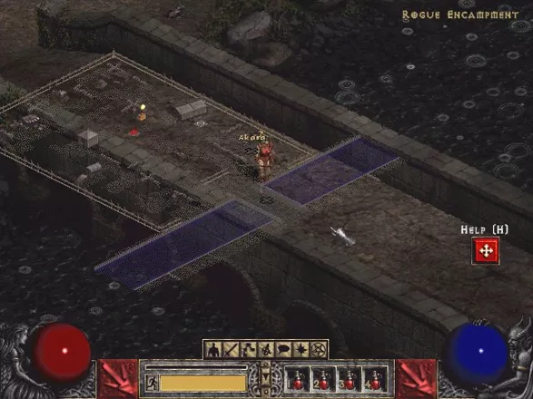 Diablo II Windows Using map while playing will reduce sight focus