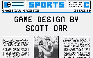 Championship Baseball Amiga The credits scroll by on this screen