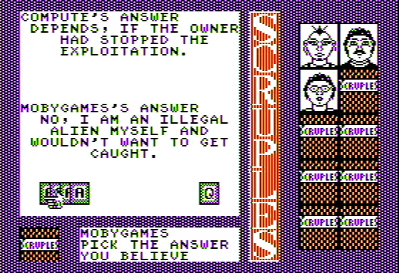 A Question of Scruples: The Computer Edition Apple II Choosing my Response