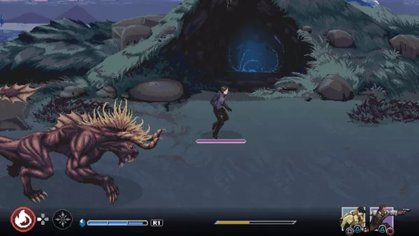 A King&#x27;s Tale: Final Fantasy XV PlayStation 4 Behemoth is protecting the cavern entrance