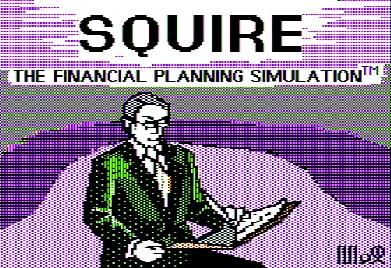 Squire: The Financial Planning Simulation Apple II Title Screen