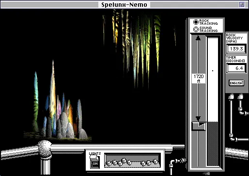 Spelunx and the Caves of Mr. Seudo Macintosh An adjustable cave pool, demonstrating the acceleration and the speed of sound.