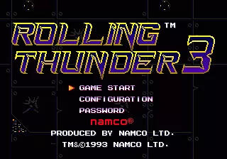 Rolling Thunder 3 Genesis Title Screen