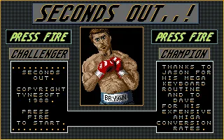 Seconds Out Amiga Title screen