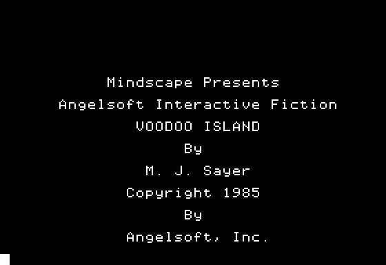 Voodoo Island Apple II Title Screen