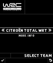 WRC: FIA World Rally Championship Mobile J2ME Team selection
