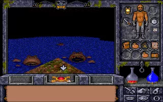 Ultima Underworld II: Labyrinth of Worlds DOS Swimming could be relaxing, if it wasn&#x27;t for the lurkers