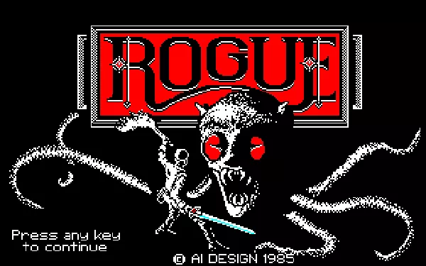 Rogue PC-88 Title screen