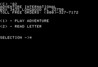 Scott Adams&#x27; Graphic Adventure #5: The Count Apple II Main Menu
