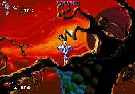 Earthworm Jim 1 &#x26; 2: The Whole Can &#x27;O Worms DOS In a hurry (shot from the demo version)