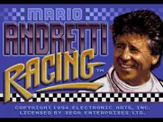 Mario Andretti Racing Genesis Title screen.