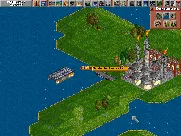 Transport Tycoon DOS Tanker delivering its cargo