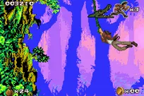 Pitfall: The Mayan Adventure Game Boy Advance Flying through the air on a vine.