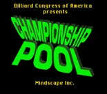 Championship Pool SNES Title Screen