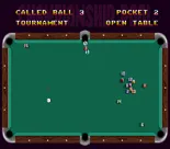Championship Pool SNES The game shows where the 3 ball will roll if its hit there