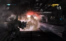 Transformers: War for Cybertron Windows Decepticon Brawl battles against Autobots in a tight corridor