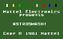 Astrosmash Intellivision Title screen