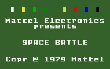 Space Battle Intellivision Title screen