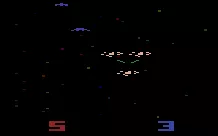 Space Battle Atari 2600 Destroyed a saucer...