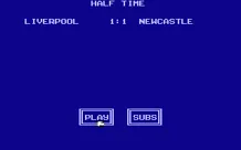 World Soccer Atari 8-bit Half time score