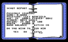 Kenny Dalglish Soccer Manager Atari 8-bit Scout report