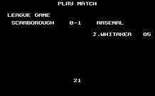 Kenny Dalglish Soccer Manager Atari 8-bit Match status