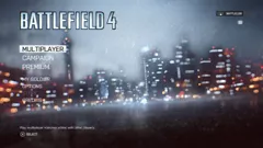 Battlefield 4 PlayStation 4 Main menu