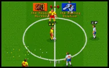 Action Soccer DOS 2-D side view kick off
