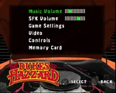 The Dukes of Hazzard: Racing for Home PlayStation Options.