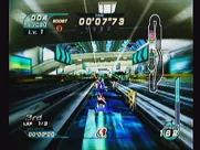 Sonic Riders GameCube Sonic on Metal City stage